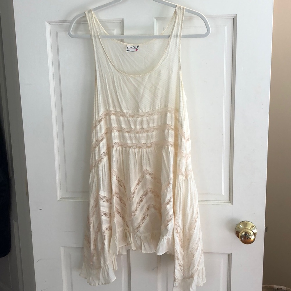 Free People Voile and Lace Trapeze Slip